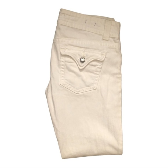 ViGGOS jeans junior womens skinny size 7 32x29 low rise medium white str… - Picture 1 of 9